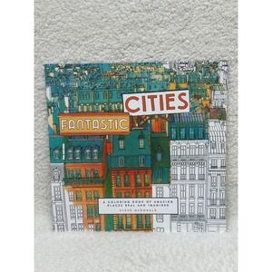 Chronicle Books Fantastic Cities Coloring Book Steve McDonald Architecture Views